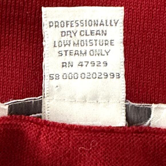 Vintage 80s 90s Tricots St. Raphael Men Size Large Pure Wool V Neck Sweater Vest - Picture 6 of 6